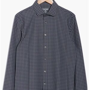 RHONE Men's Black and Gray Plaid State of Mind slim fit. Brand new with tags!